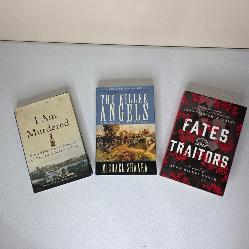 Mixed Author Historical Fiction Hardcover Book Lot Civil War True Crime History